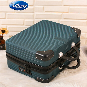 迪士尼disney14手提箱化妆箱包小行李箱子16女轻便可爱旅行皮箱迷你