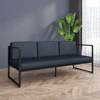 北欧铁艺沙发小户型工业风沙发椅单双人椅子铁艺简约现代轻奢布艺简约