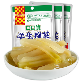 川南 学生榨菜丝53g袋装小包装开味菜下饭菜小咸菜四川特产榨菜 学生