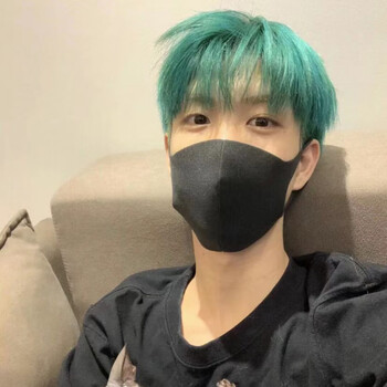 蓝绿色 褪色膏(没染过头发拍)