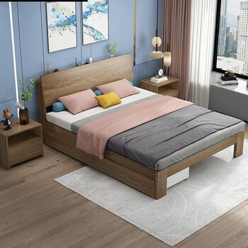 维纳迪蒙  实木床双人床现代简约1.5米1.