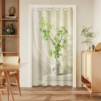 心门夏季空调门帘隔断帘防冷气空调遮挡帘家用推拉免打孔挡风隔热布帘