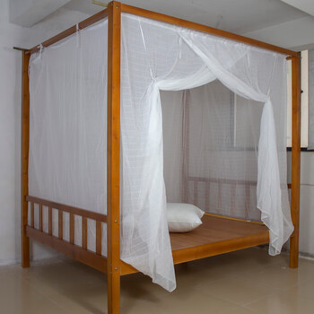 尚美居老式棉纱蚊帐传统加厚加密防尘农村老款式木床蚊帐家用学生宿舍