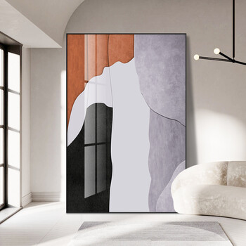 方块杉大尺寸高档大幅落地画客厅装饰画大尺寸沙发背景墙抽象挂画巨幅