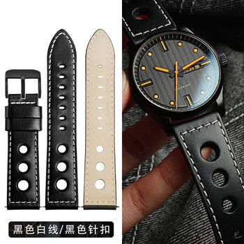 天梭t91赛车运动prs516t044速敢系列男时尚手表带黑色白线黑色扣24mm