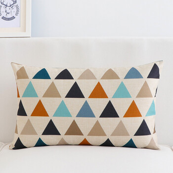 仟丝贝北欧棉麻长方形沙发抱枕长条枕长靠枕枕头垫腰枕腰靠亚麻靠垫含