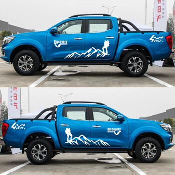 皮卡个性汽车贴纸车身贴画车门装饰五十铃dmax瑞迈a款皇冠kk材质白色