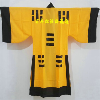 法器法衣道服道袍长袍道士服装 八 夏纺八卦衣 黄色11号 s【图片 价格