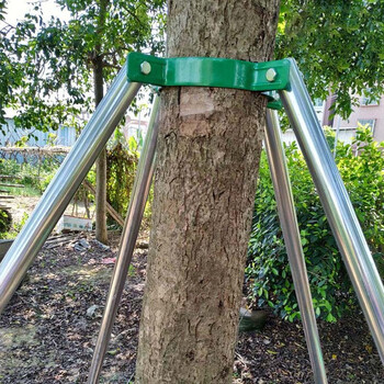 绿优游树木支撑金属固定器市政园林绿化树木稳定支架3米镀锌原色48管