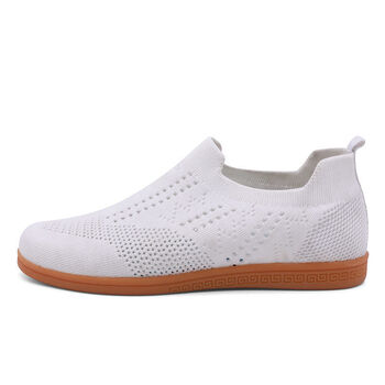 新款太极鞋男女夏季大网眼透气牛筋底武术鞋练功鞋网布太极拳鞋 白色