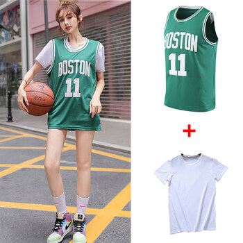 盈步 凯尔特人球衣11号篮球服定制班服篮球背心女宽松外穿bf风ins潮流