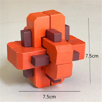 成人儿童小学生益智力木质古典玩具拆装解锁六根孔明锁鲁班锁 封锁