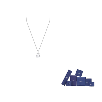 施华洛世奇swarovskiswarovski泰迪小熊装饰水晶项链女款银色银色f