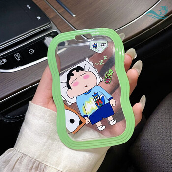 卡门禁身份证透明带挂绳卡公交卡学生工作证工牌嗬 波浪睡觉小新卡套