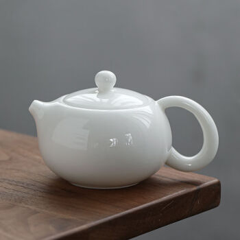 白瓷茶壶陶瓷西施壶功夫茶具单茶壶德化白瓷 羊脂玉白瓷西施壶(230ml)