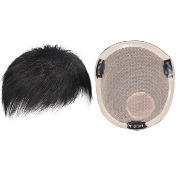 蔓茵 全手织真人发补发块pu旋 假发男士真发织补发片头顶 {16*18}-全