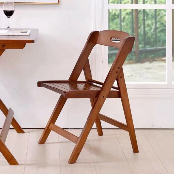 竹然居折叠椅子餐椅家用北欧便携式竹椅折叠靠背椅休闲椅办公椅子楠竹茶色折叠学习椅办公椅子可折叠 茶色 餐椅