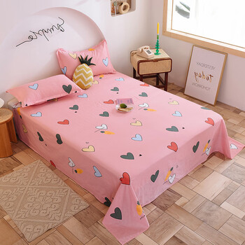 动漫床单卡通动漫床单单件纯棉公主风粉色儿童可爱全棉学生宿舍单双人