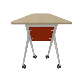 企诺 可移动折叠培训桌拼接组合会议桌活动带轮桌子 476*285*750mm