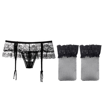 新品丝袜欧美吊带袜套装黑丝袜蕾丝吊带丝袜渔网袜吊袜带女长筒袜