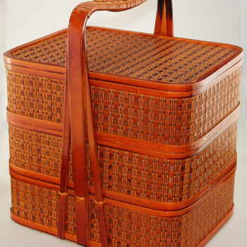 逸德居酒店餐盒手提大容量食盒提篮多层中式大容量菜盒菜仿古家用