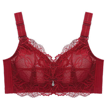 新款女士抹胸内衣2022本命年红色结婚新娘内衣款大胸显小女大码收副乳