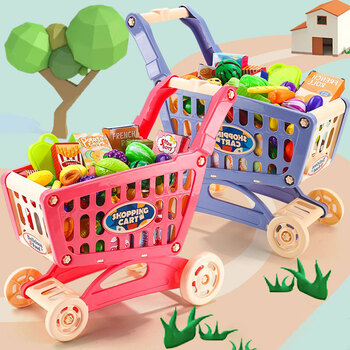 普特汇【六一儿童节】儿童购物车玩具女孩厨房超市女童切水果切切乐ll