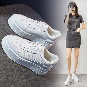 zhr小白鞋女增高厚底松糕鞋女可盐可甜百搭休闲鞋轻软面料舒适女鞋