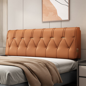 妗绵 科技布床头罩保护套榻榻米床头软包自粘床头免洗床头罩套 靓丽橘