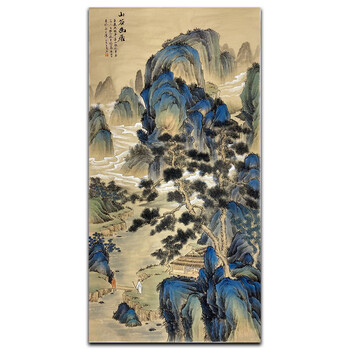 风景国画功勋画家金庸禄《山村的冬天》客厅书房装饰收藏精品距离结束