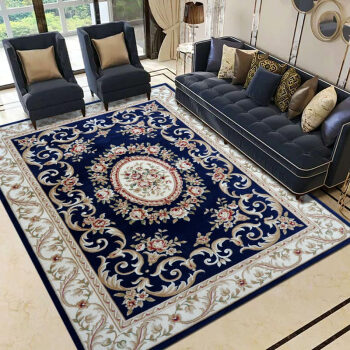 东升地毯 欧式新中式客厅沙发茶几地毯垫，卧室床边飘窗地毯，加厚高密不掉毛易打理可定制 N-4534B 2X2.9米 大客厅地毯