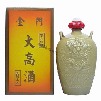 宓蝶金门高粱酒一公升坛装金门大高酒53度1000ml高度白酒礼盒装ml1瓶