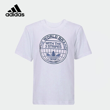 阿迪达斯GN4126】adidas阿迪达斯2021春夏季TEE男大童三叶草儿童圆领运动休闲短袖T恤上衣GN4126 白128/建议身高128cm【行情报价价格评测】-京东