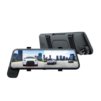 360行车记录仪m320触摸屏倒车影像前后全景汽车停车监控2022新款 黑灰