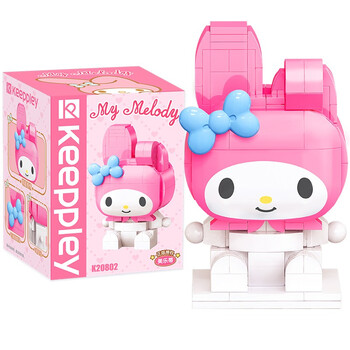 乐高乐keeppley女孩积木hellokitty凯蒂猫方头人仔拼 my melody 美乐