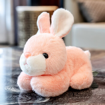 仿真小白兔玩偶兔年吉祥物公仔兔子毛绒玩具公司年会新年礼物 粉色 25