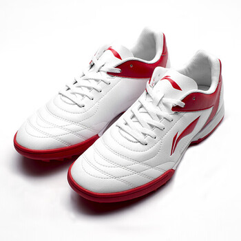 李宁足球鞋成人青少年儿童训练比赛耐磨碎钉球鞋 基础白/国旗红 40