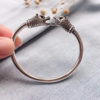 狼头银手镯【图片 价格 品牌 报价】-京东