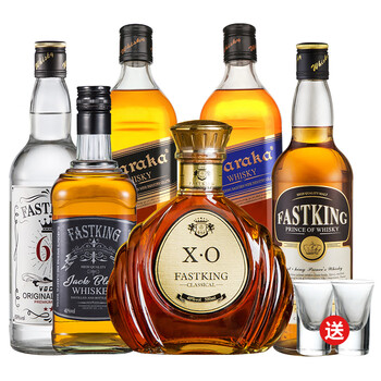 6支组合baraka洋酒威士忌40度烈酒可乐桶洋酒6瓶整箱装基酒6支组合装