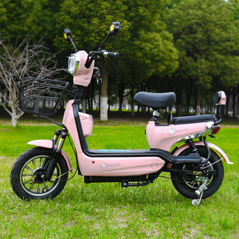 艾喜仕迷你电动自行车电动自行车电动车长跑王电动车粉色ktm天能20ah