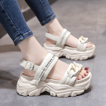 hawit厚底增高凉鞋女士易穿脱老爹凉鞋夏季厚底松糕鞋子坡跟高跟运动