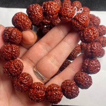 五瓣六瓣 尼泊尔大金刚菩提手串包浆玉化头货满肉蜂王纯 六瓣 16mm