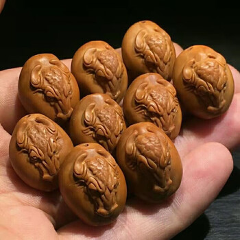 岚珊 【捡漏】橄榄核生命源泉九阴一阳牛气冲天胡雕刻生命之源个性