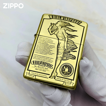 zippo打火机原装正品千语台风风女风中女郎送男友b2073台风风女套装