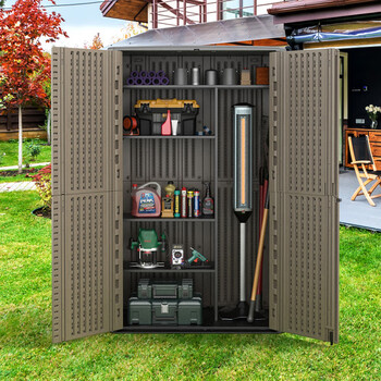 kinying k户外储物柜防水防晒室外阳台收纳柜家用洗衣机柜子庭院花园