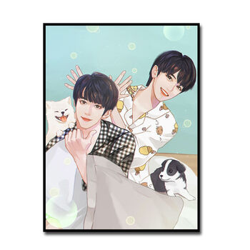 耀文动漫版数字油画diy时代少年团tnt手绘涂色填充画装饰 708943文轩