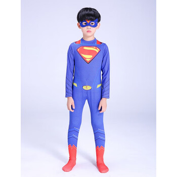 超人衣服披风斗篷男童套装蝙蝠侠衣服儿童男孩雷神服 超人衣服 100码