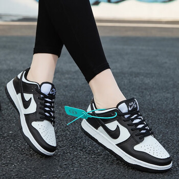 gcaocomaaj女鞋夏季透气学生板鞋女空军一号情侣休闲运动鞋子dunk黑白