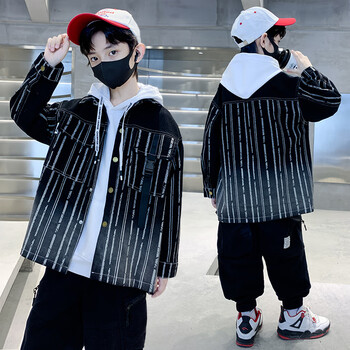 迪士尼男童装春秋款外套男孩中大儿童洋气牛仔开衫秋季帅气上衣服潮8