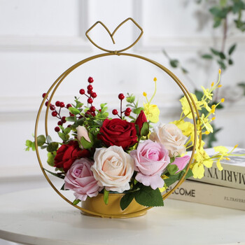 好物】冰箱顶摆件装饰花假花冰箱上放的小号高感桌摆立式空调顶仿真花